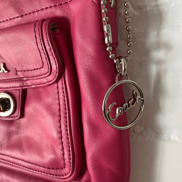 COACH Mini Hot Pink Leather Crossbody - Picture 5 of 8